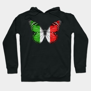 Italian Flag  Butterfly - Gift for Italian From Italy Hoodie